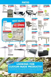 Chamberlain catalogue Page 2: SEABULL 2 SEATER BENCH €2.399,00, Covergard patio set cover €1.099,00