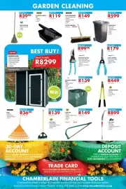 Chamberlain catalogue Page 8: ADDIS DUSTPAN & BRUSH SET €119,00, Academy PLATFORM BROOM €149,00