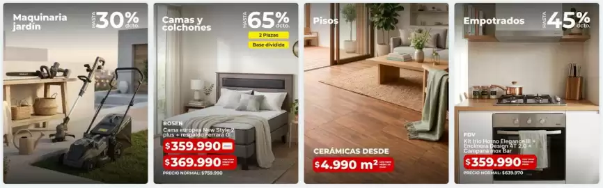 Catálogo Easy Página 7: Rosen - cama europea new style 2 plus + respeldo ferrar&c €369.990,00, Ceramica desde €4.990,00
