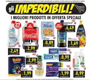 Volantino Supermercati Agorà settimana 33 Pagina 3: Borotalco Sapone Liquido €0,99, Coca-Cola Bipack Regular / Zero €2,99
