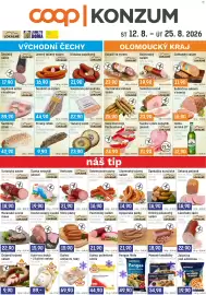 Konzum leták Strana 1: Gothajský salám €11,90, Rožnovský salám €19,90