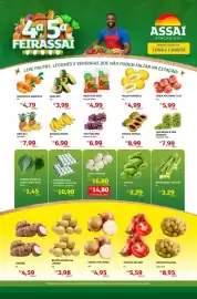 Encarte Assaí Atacadista Página 1: Banana-prata €6,90, Abacate €3,99