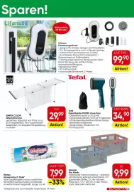 Eurospar Flugblatt Seite 3: Tefal Dampfbürste DT2020 Pure Pop €34,90, Lifenaxx Fenstersaugroboter €99,90