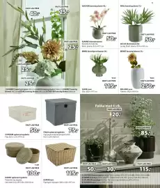 JYSK tilbudsavis Side 19: BERNT kunstig blomst €25,00, LUCAS blomsterpotte €50,00