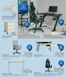 JYSK tilbudsavis Side 6: RANUM gamer-stol €1.250,00, ABBETVED skrivebord €500,00