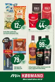 Min Købmand tilbudsavis uge 33 Side 14: BKI (kaffe) €44,00, Baileys eller Grant's whisky €99,00