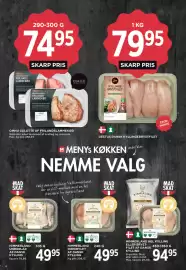 MENY tilbudsavis uge 33 Side 10: OMHU culotte af frilandslammekød €74,95, Gestus dansk kyllingebrystfilet €79,95