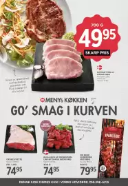 MENY tilbudsavis uge 33 Side 11: Gullasch af okseinderlår af dansk kødkvæg €74,95, Koteletter af dansk gris €49,95
