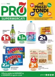 Volantino PRO7 Supermercati Pagina 1: Maxibon classic Nestlé €2,50, Ace candeggina classica €1,50