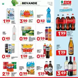 Volantino Sisa Pagina 17: Yoga succo classico pera pesca €0,99, San Pellegrino vari tipi €0,49