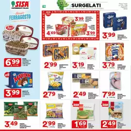 Volantino Sisa Pagina 18: Fidagel pesce spada trancio €7,99, Pizzoli Pata Snella Patatine €2,79