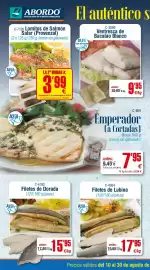 Folleto Abordo Página 4: Filetes de lubina €17,95, Dorada - filetes de dorada €15,95