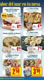 Folleto Abordo Página 5: Sepia limpia €7,95, Doble filete de merluza married €9,95