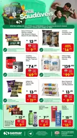 Folheto Semar Supermercado Página 1: Granola premium casa de mãe €14,99, Whey Grego Nutrata Sabores €99,90
