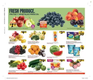 Winn Dixie weekly ad week 33 Page 2: Cucumbers or Green Bell Peppers €0,79, Naturally Better Organic Gala Apples €4,99