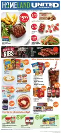 Homeland Market weekly ad week 33 Page 1: Usda Choice Petite Sirloin Steaks €5,99, Sanderson Farms Chicken Tenderloin €1,99