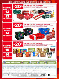 Folleto Carrefour Página 8: En todas las cervezas, En todos los refrescos de cola
