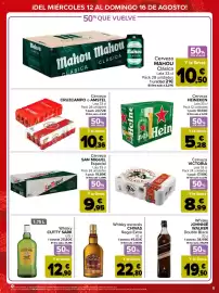 Folleto Carrefour Página 5: Cerveza Victoria €8,99, San Miguel Especial €9,95