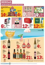 Folheto E.Leclerc semana 33 Página 24: Cerveja com álcool carlsberg €12,98, Super bock cerveja com álcool €14,48