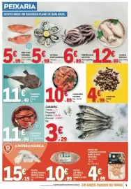 Folheto E.Leclerc semana 33 Página 3: Camarão cozido €10,89, Tamboril inteiro €11,49