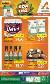 Folheto Atacadão Página 1: Agrovale - açúcar cristal €2,99, Andorinha - azeite de oliva extra virgem vidro com €18,90