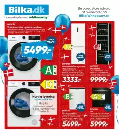 Bilka tilbudsavis Side 23: Vaskemaskine og tørretumbler €5.499,00, Fritstående køle-fryseskab €3.333,00
