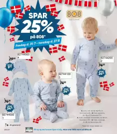Bilka tilbudsavis Side 34: Natdragt med fødder. 56-68 cm €74,25, Hat. 50/56-86/92 cm €29,25