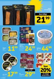 Løvbjerg tilbudsavis uge 33 Side 14: Gestus varmrøget laks €21,99, Koldtvands- rejer i lage €44,99