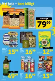 Løvbjerg tilbudsavis uge 33 Side 18: Mandler el. cashewnødder €79,99, Oliven, pesto, hvidløg el. bruchetta €16,99