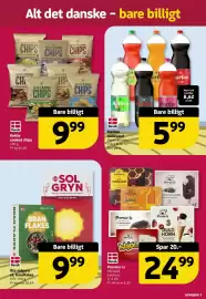 Løvbjerg tilbudsavis uge 33 Side 3: Kettle cooked chips €9,99, Harboe Bare billigt €5,99