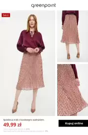 Greenpoint gazetka tydzień 33 Strona 6: Spódnica midi z bordowym nadrukiem Greenpoint €49,99