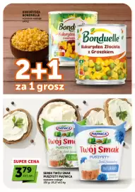 Groszek gazetka | Supermarket Strona 2: Serek Twój Smak Puszysty Piątnica €3,79, Kukurydza Bonduelle €1,00