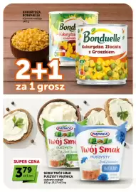Groszek gazetka | Supermarket Strona 2: Serek Twój Smak Puszysty Piątnica €3,79, Kukurydza Bonduelle €1,00