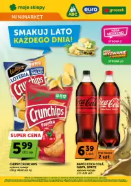 Groszek gazetka | Minimarket Strona 1: Napój Coca Cola, Fanta, Sprite €6,39, Chipsy Crunchips €5,99
