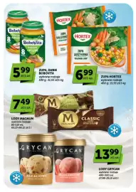 Groszek gazetka | Minimarket Strona 14: Zupa, danie Bobovita €5,99, Lody Grycan €13,99