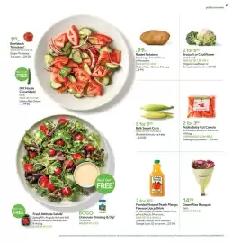 Publix weekly ad week 33 Page 7: Florida's Natural Peach Mango Flavored Juice Drink €4,00, GreenWise Bouquet €14,99