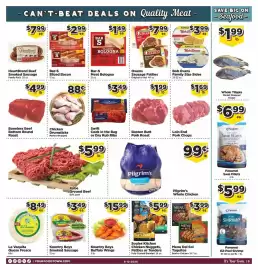 Food Town weekly ad week 33 Page 3: Swift cook in the bag or dry rub ribs €3,49, Chicken Drumsticks €0,88