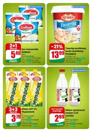 Dino gazetka tydzień 33 Strona 4: Ser mozzarella Galbani €3,66, Mleko spożywcze świeże 3,2% Łaciate €2,89
