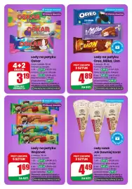 Dino gazetka tydzień 33 Strona 5: Lody na patyku Oreo, Milka, Lion €4,89, Lody na patyku Oskar €2,12