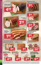 Stokrotka Market gazetka tydzień 33 Strona 8: Kiełbasa wiejska Wolarek €3,99, Szynka Chrzanowska Manufaktura Wędlin €4,99