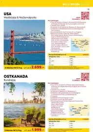 Billa Reisen Flugblatt Seite 15: OSTKANADA Rundreise €1.999,00, USA Westküste & Nationalparks €2.699,00