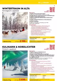 Billa Reisen Flugblatt Seite 5: 7 Nächte & Flug €2.699,00, Wintertraum in Alt Norwegisch Lappland €2.199,00