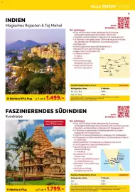 Billa Reisen Flugblatt Seite 9: Faszinierendes Süd Rundreise €1.799,00, Magisches Rajastan & Taj Mahal €1.499,00