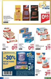 Metro Flugblatt Seite 28: Kinder Kinderschokolade €1,29, Kinder Schokobons Od. White €3,09