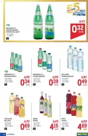 Metro Flugblatt Seite 34: Waldquelle Mineralwasser Spritzig od. Sanft €0,32, Vöslauer Mineralwasser €0,49