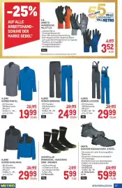 Metro Flugblatt Seite 57: Albiro Herren Bundhose €24,99, Caterpillar Worksocke €5,99