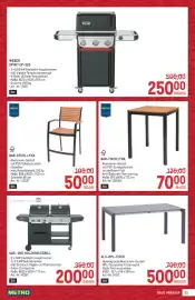 Metro Flugblatt Seite 61: Tarrington House Gas- und Holzkohlegrill €200,00, BAR-TISCH LYNX €70,00