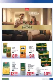 Metro Flugblatt Seite 15: Jacobs Cronat €8,99, Jacobs Kaffee Auslese Crema Bohne €12,99