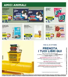 Volantino Esselunga Pagina 22: Lettiera white micro Lindocat €4,19, Crocchette per gatti One Purina €3,99