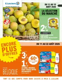 Catalogue E.Leclerc page 1: Prunes reine-claude label rouge nos régions ont du talent €2,99
